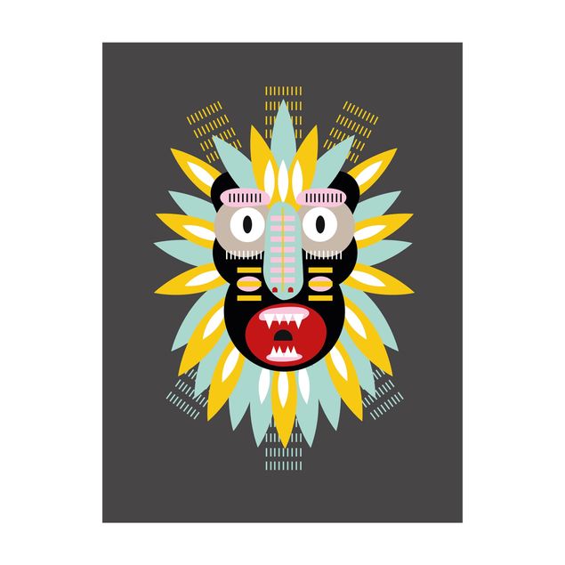store gulvtæpper Collage Ethnic Mask - King Kong