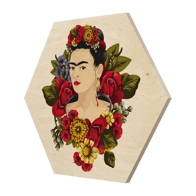 Kunsttryk Frida Kahlo - Roses
