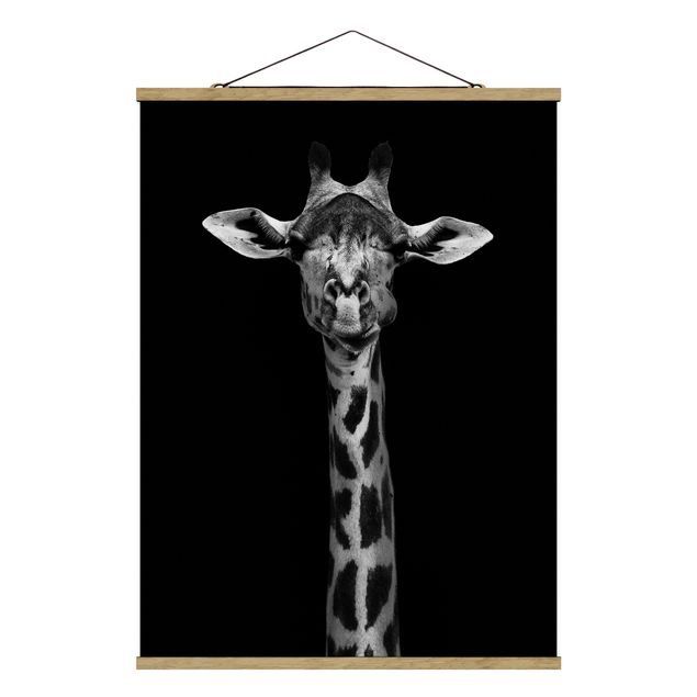 Billeder moderne Dark Giraffe Portrait