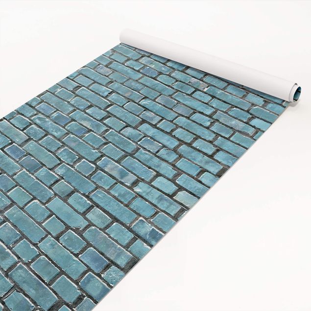 Selvklæbende folier mønstre Brick Tiles Turquoise