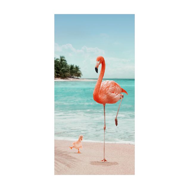 Tæpper Jungle Beach With Flamingo