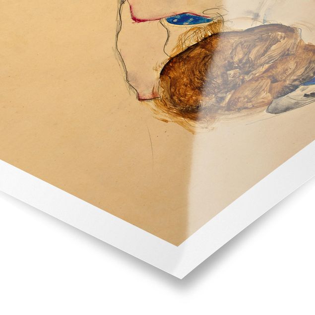 Billeder portræt Egon Schiele - Forward Flexed Act