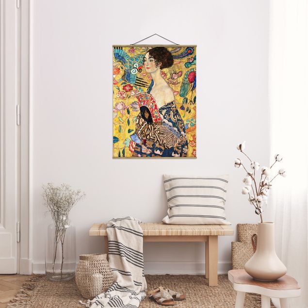 Kunst stilarter Gustav Klimt - Lady With Fan