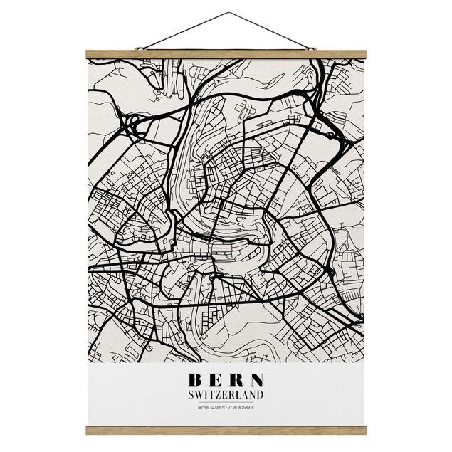 Billeder verdenskort Bern City Map - Classical