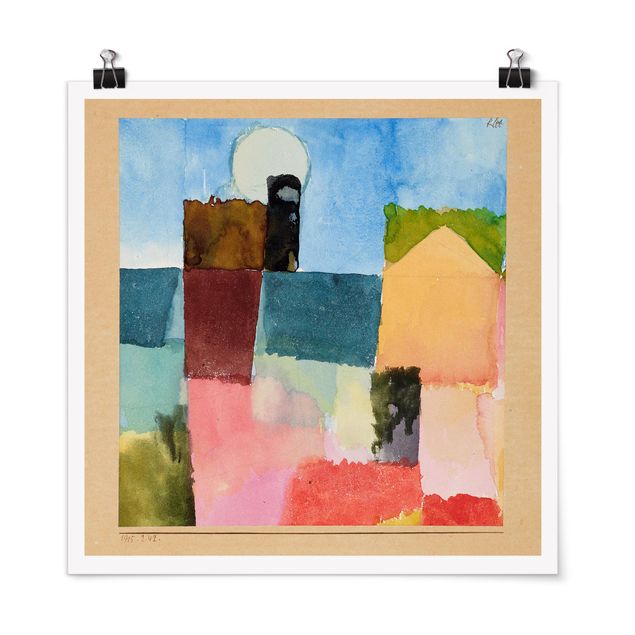 Plakater kunsttryk Paul Klee - Moonrise (St. Germain)