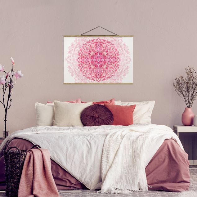 Billeder mandalas Mandala Watercolour Ornament Pink
