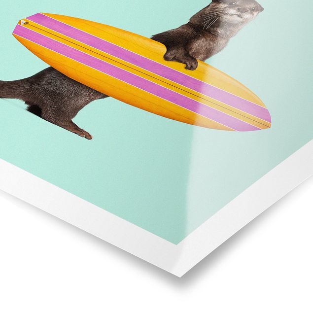 Billeder hav Otter With Surfboard