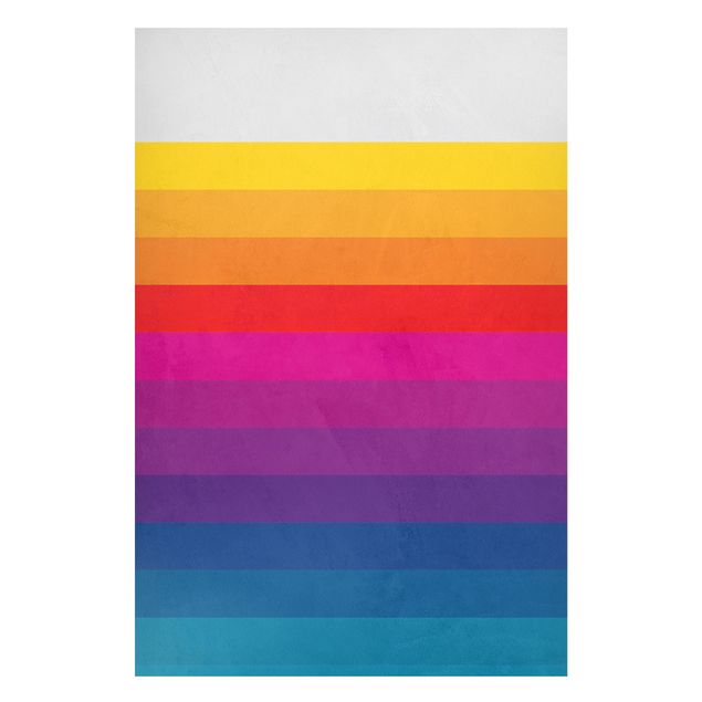 Billeder moderne Retro Rainbow Stripes