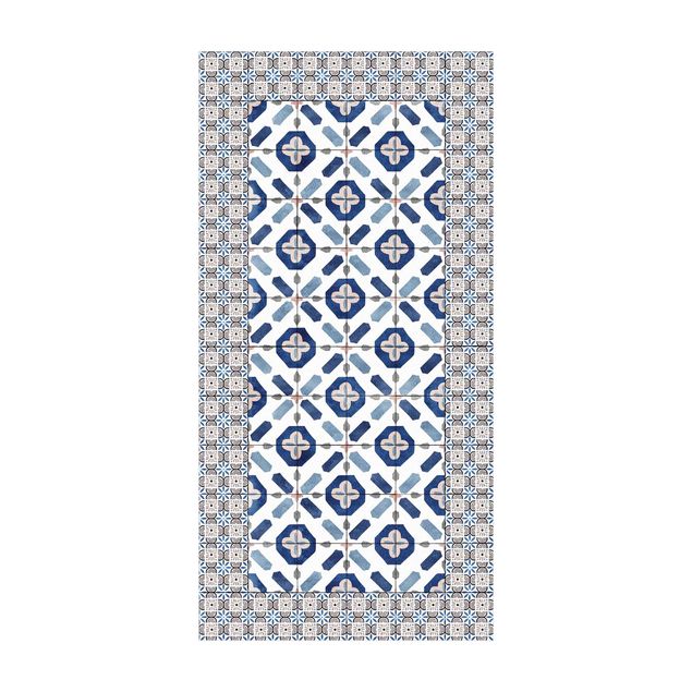 moderne tæppe Moroccan Tiles Flower Window With Tile Frame