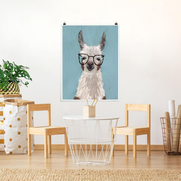 Plakater dyr Lama With Glasses II