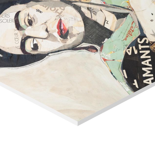 Sekskantede billeder Frida Kahlo - Collage No.4