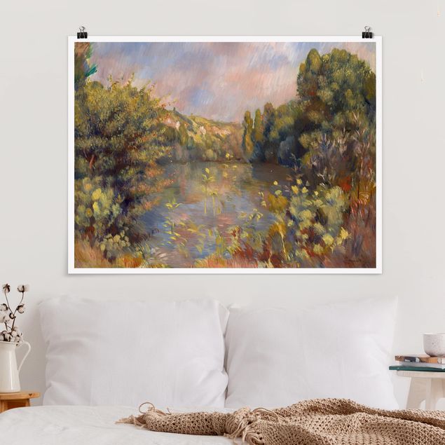 Kunst stilarter impressionisme Auguste Renoir - Lakeside Landscape