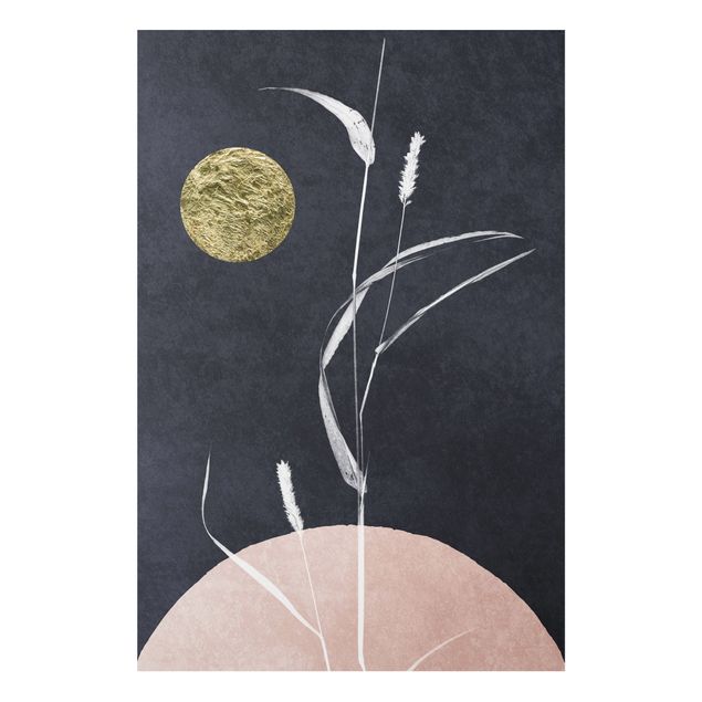 Billeder blomster Golden Moon With Reed