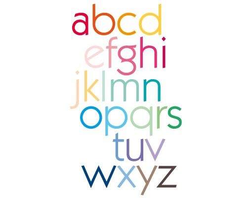 Vinduesklistermærker ordsprog Rainbow Alphabet