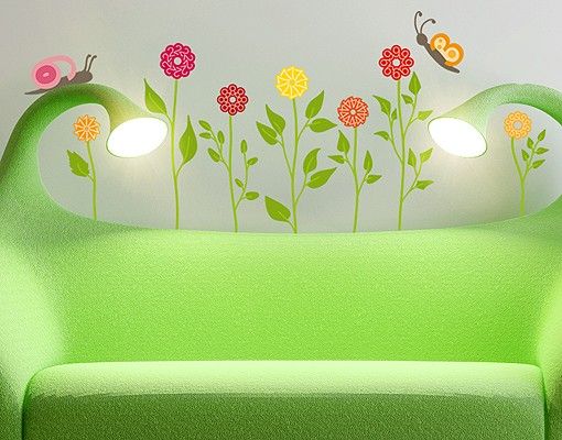 Wallstickers sommerfugle No.RS141 Number-Flowers