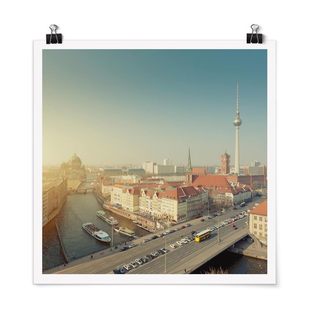 Plakater arkitektur og skyline Berlin In The Morning