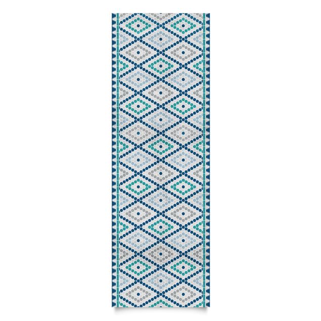 Selvklæbende folier turkis Moroccan Tile Pattern Turquoise Blue