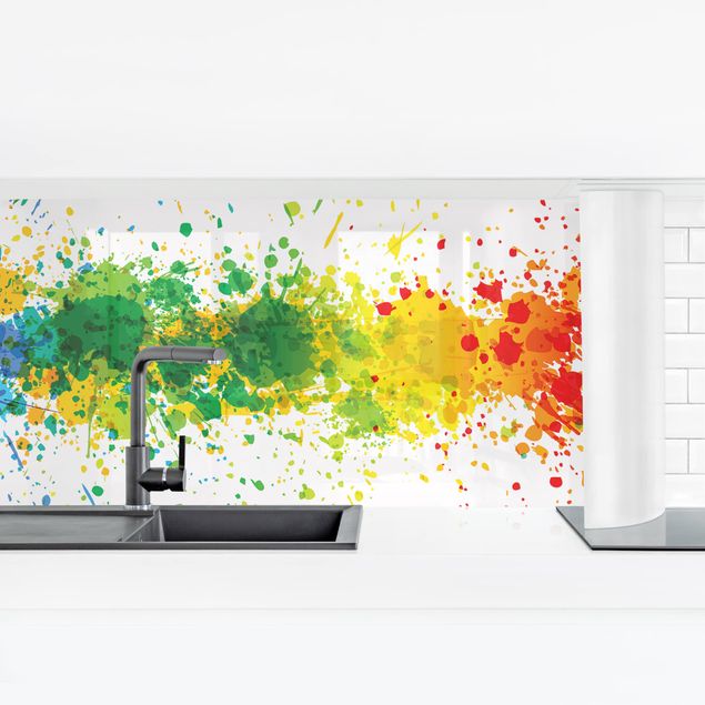 Stænkplade køkken Rainbow Splatter II