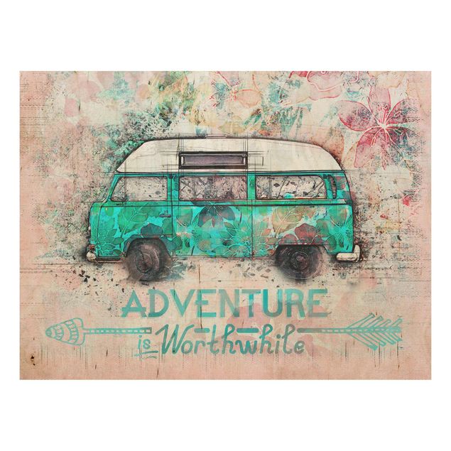 Prints på træ ordsprog Bulli Adventure Collage Pastel