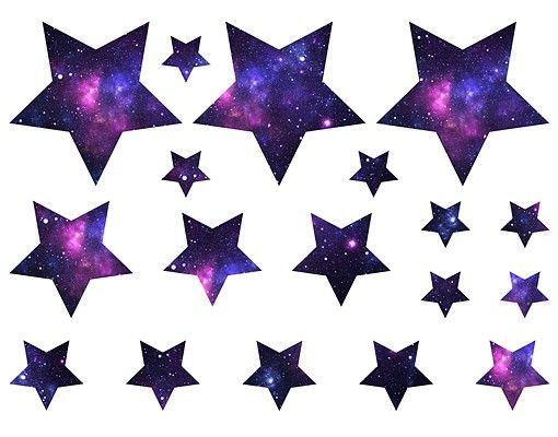 Wallstickers No.542 Stars Galaxie 18s Set