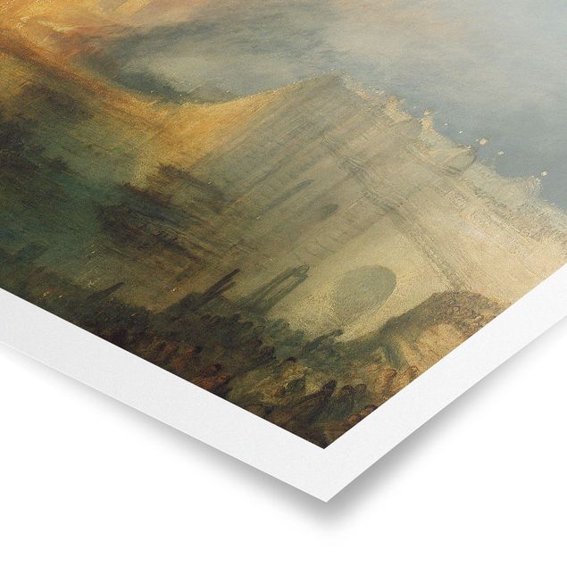 Plakater kunsttryk William Turner - The Burning Of The Houses Of Lords And Commons