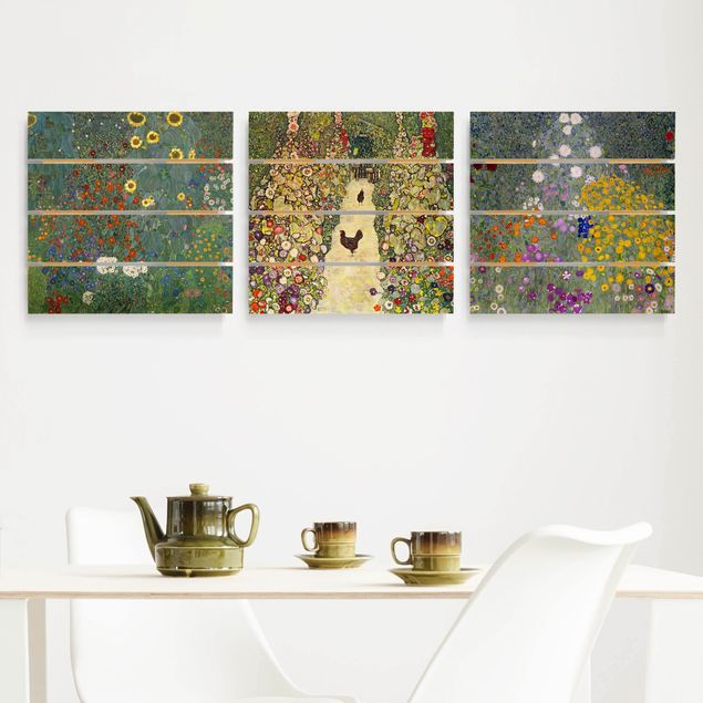 Kunst stilarter art deco Gustav Klimt - In The Garden