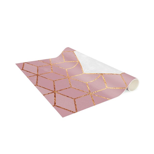 moderne tæppe Boss Lady Hexagons Pink