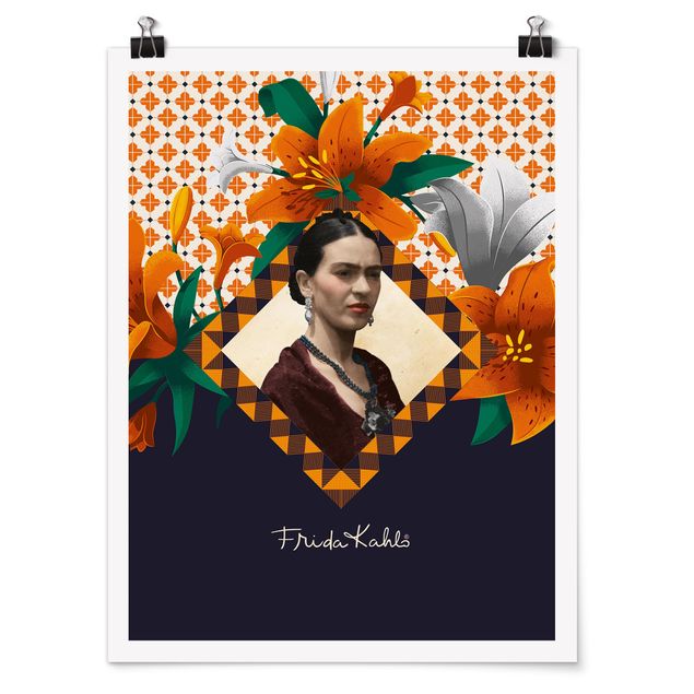 Billeder kunsttryk Frida Kahlo - Lilies