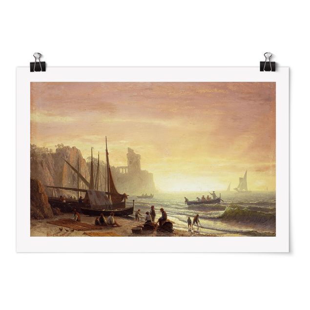 Kunst stilarter Albert Bierstadt - The Fishing Fleet