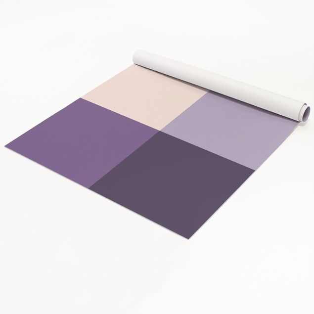 Selvklæbende folier 3 Violet Squares Flower Colours & Light Contrast Colours