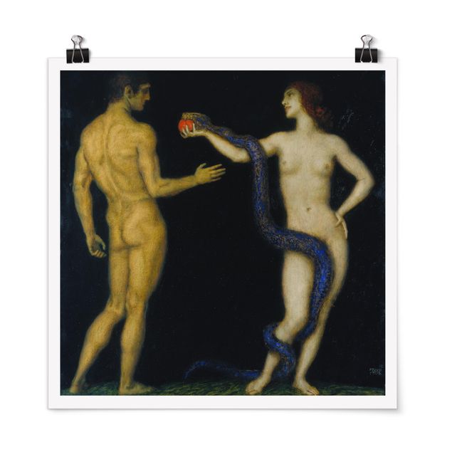 Kunst stilarter Franz von Stuck - Adam and Eve