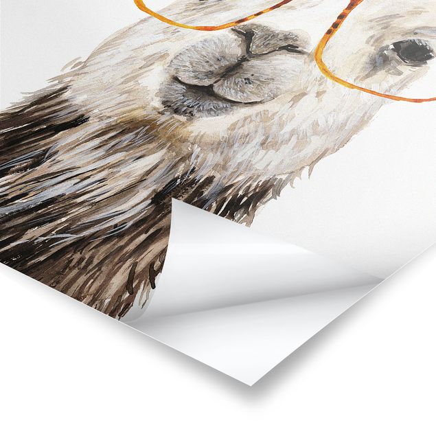 Plakater Hip Lama With Glasses IV