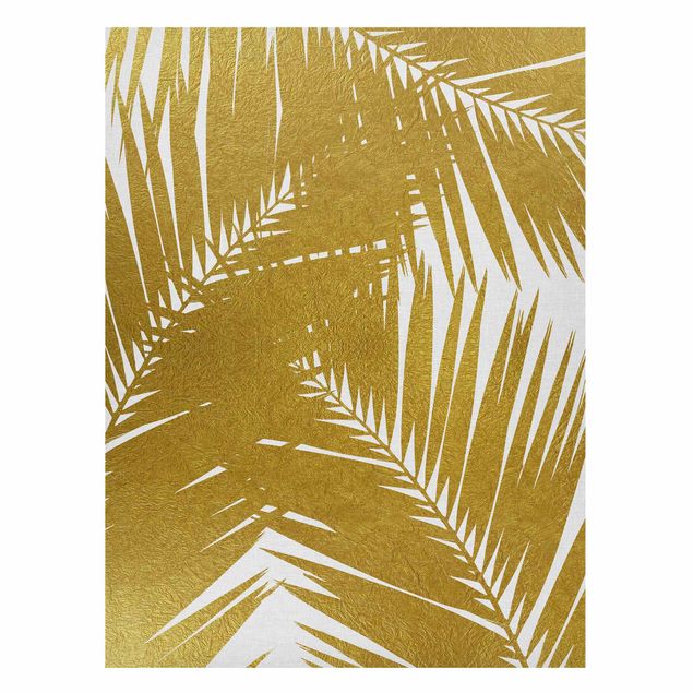 Billeder landskaber View Through Golden Palm Leaves