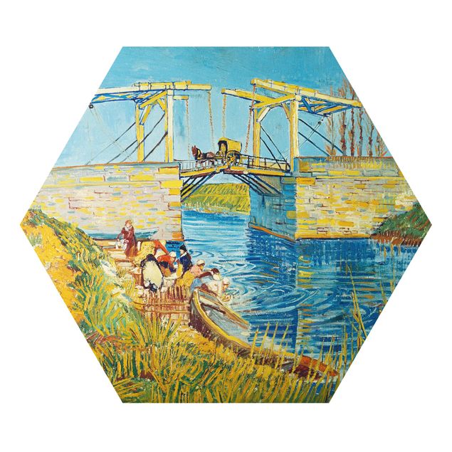Kunst stilarter Vincent van Gogh - The Drawbridge at Arles with a Group of Washerwomen