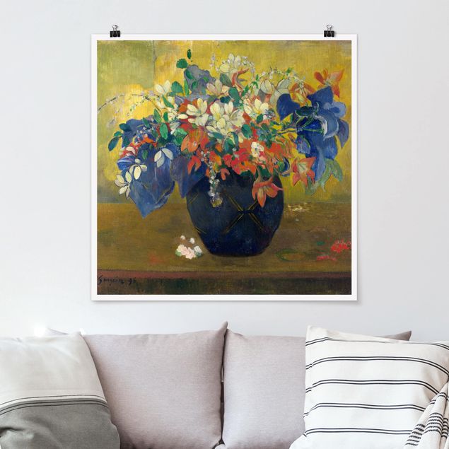 Kunst stilarter impressionisme Paul Gauguin - Flowers in a Vase