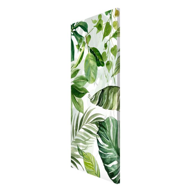 Billeder blomster Watercolour Tropical Leaves And Tendrils