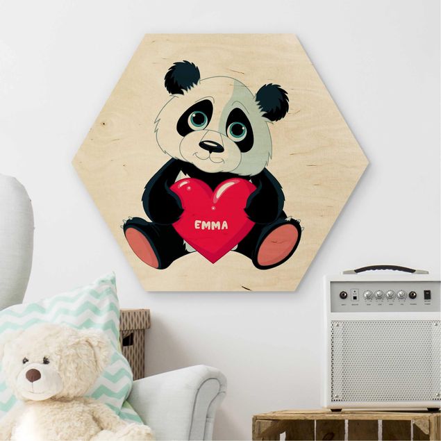 Børneværelse deco Panda With Heart