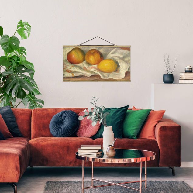 køkken dekorationer Auguste Renoir - Two Apples And A Lemon