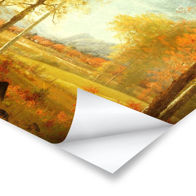Plakater kunsttryk Albert Bierstadt - Autumn In Oneida County, New York