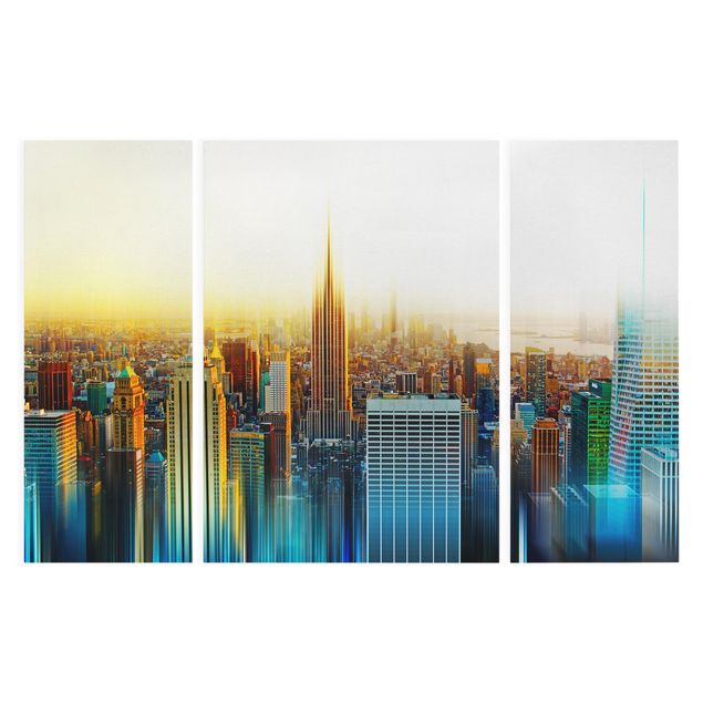 Billeder på lærred arkitektur og skyline Manhattan Abstract