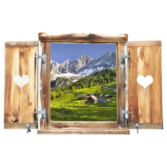 Billeder Rainer Mirau Window With Heart Styria Alpine Meadow