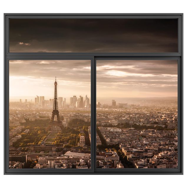 køkken dekorationer Window Black  Great View Of Paris