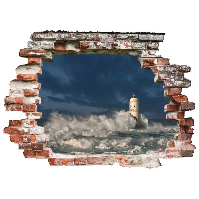 Wallstickers 3D Lighthouse On Sardinia