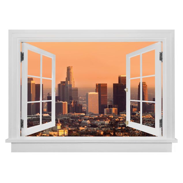 køkken dekorationer Open Window Skyline Of Los Angeles