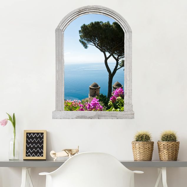 Wallstickers stenlook Stone Arch View From The Garden On The Sea