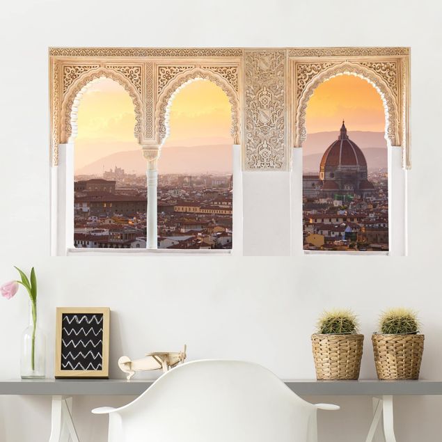Wallstickers metropolises Decorated Window Florence