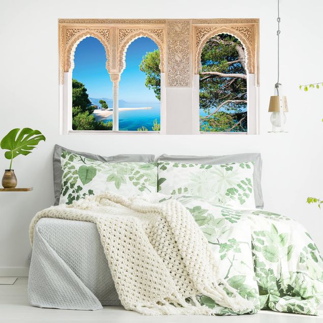 Wallstickers øer Decorated Window Hidden Paradise