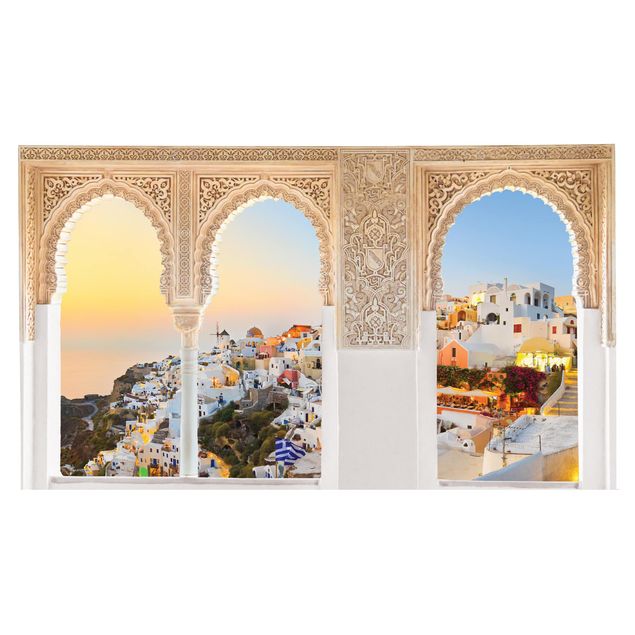 Wallstickers stenlook Decorated Window Bright Santorini