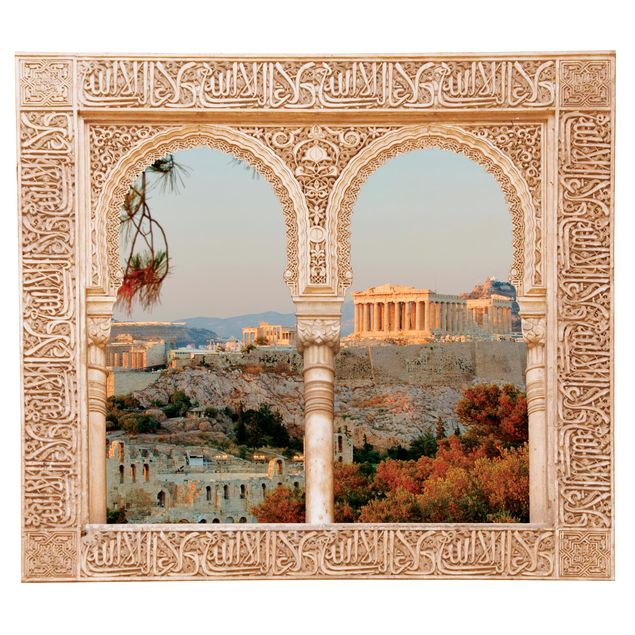 Wallstickers 3D Decorated Window Acropolis