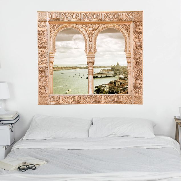 Wallstickers metropolises Decorated Window Venice Lagoon